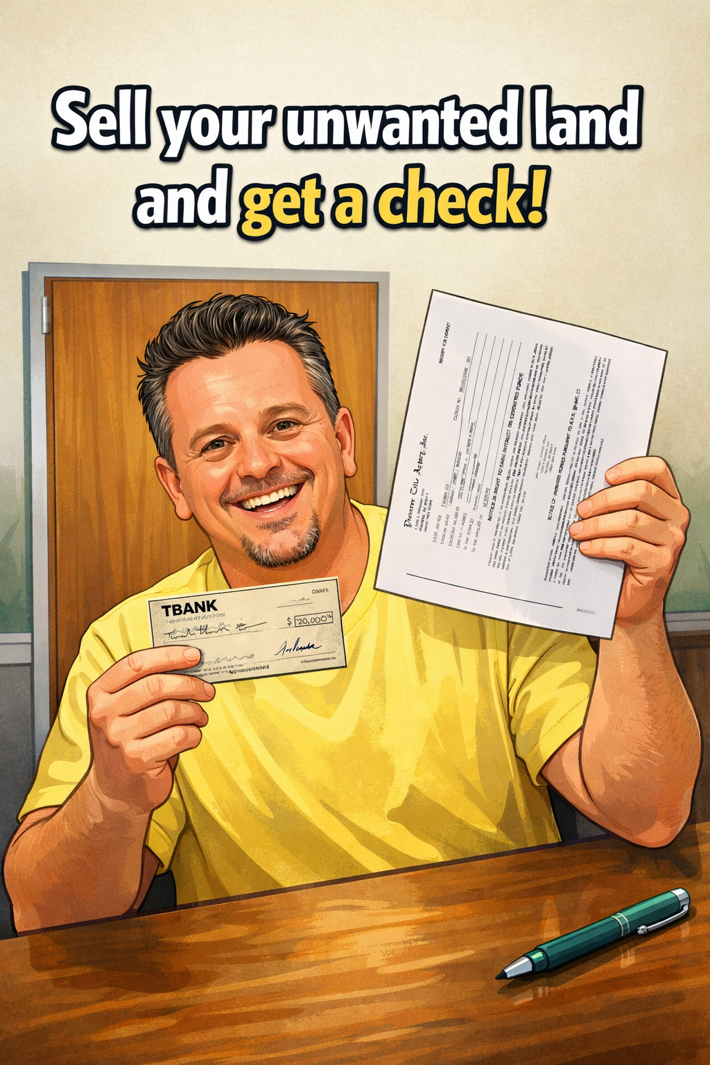Sell your unwanted land and get a check!